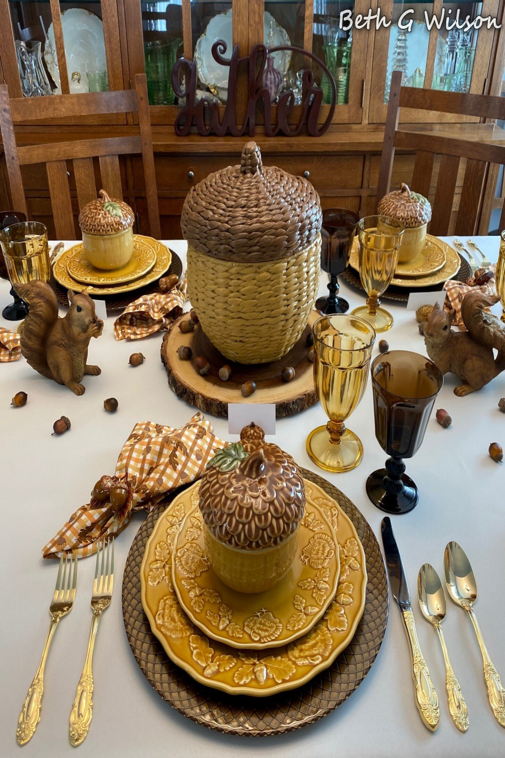 An Acorn Tablescape — Whispers of the Heart