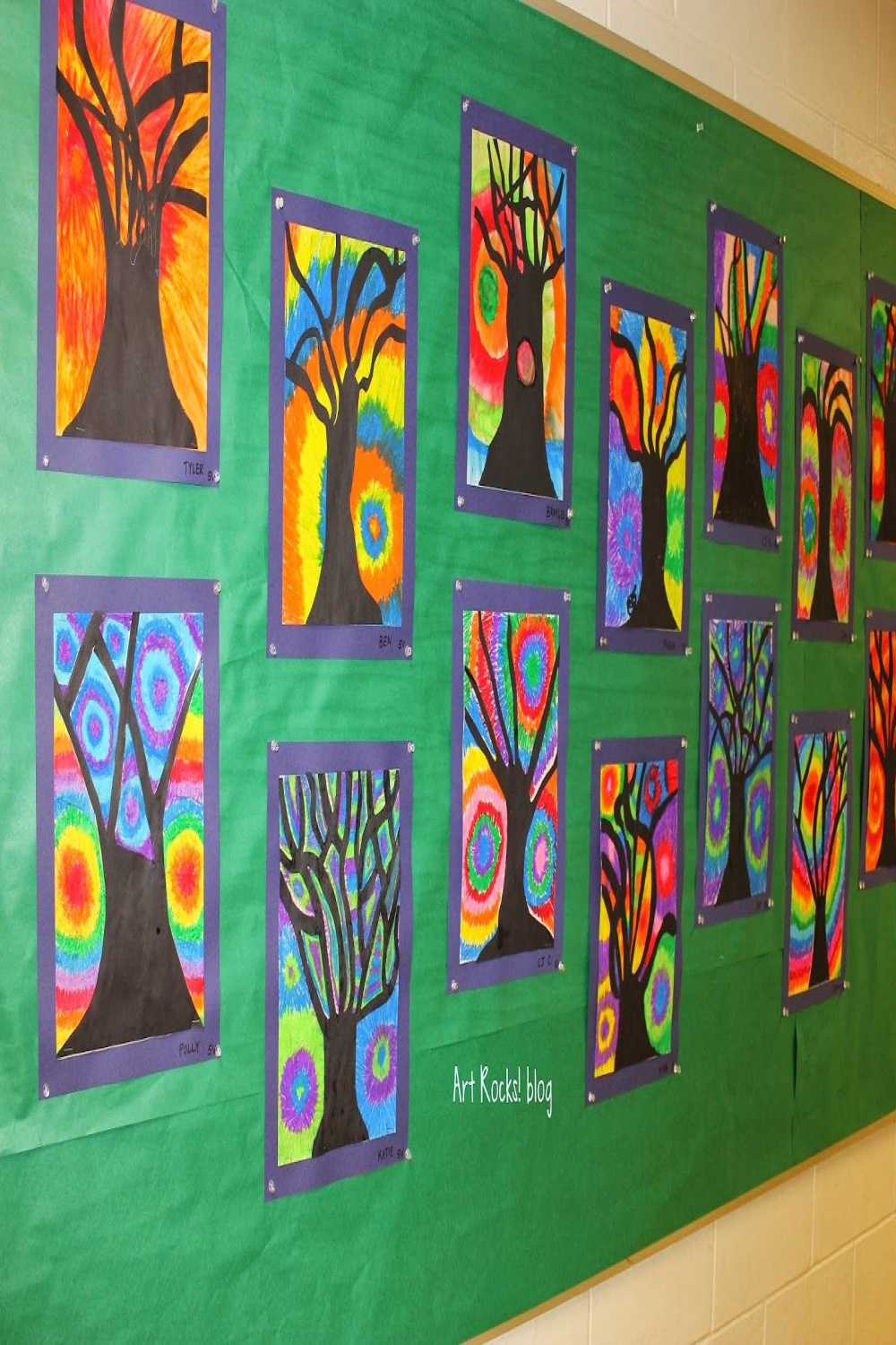 Art Rocks!: Grade : Silhouette Trees  Elementary art projects