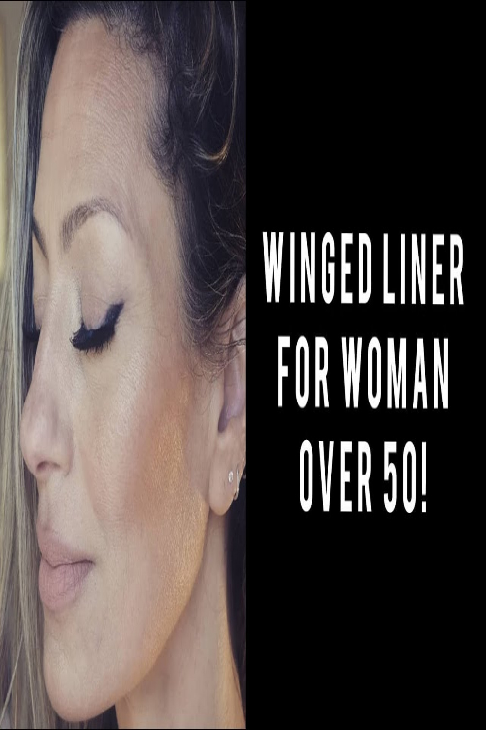 "Baby flick" Uplifted Winged/ liner for WOMAN OVER  ! Tutorial  Stung  by Samantha