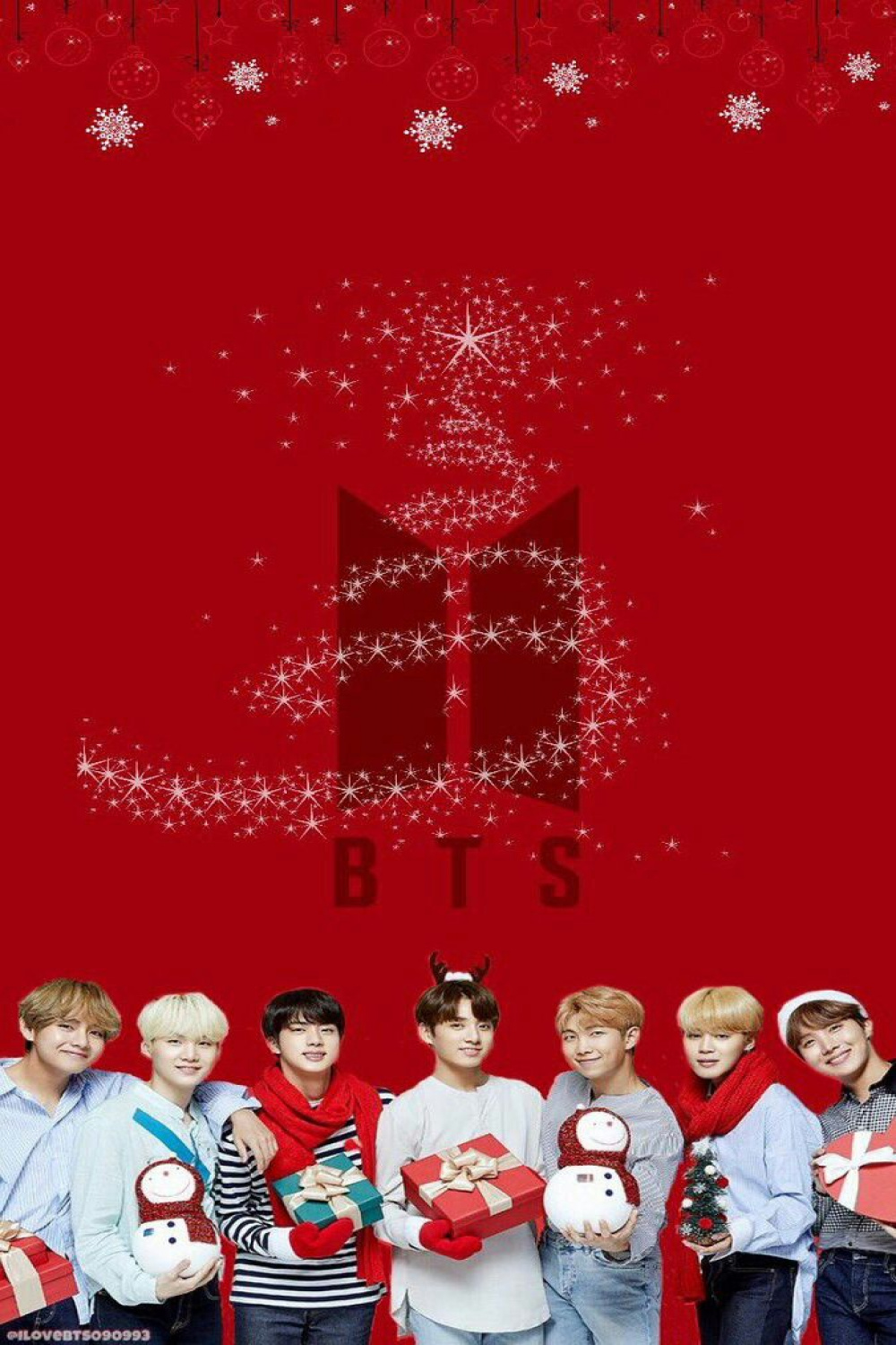 BTS Merry Christmas wallpaper ♡  Bts jimin, Fond d