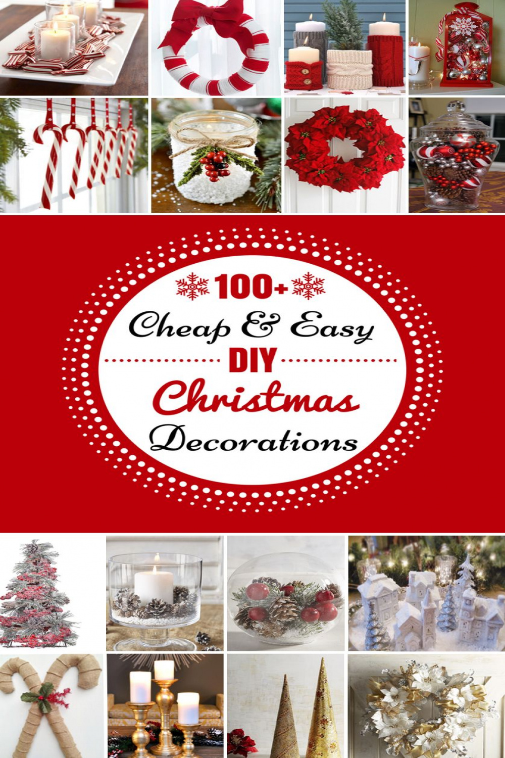 Cheap and Easy DIY Christmas Decorations  Easy christmas diy