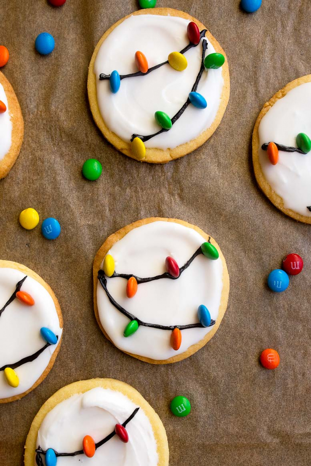 Christmas Lights Cookies with Royal Icing  Dessert for Two