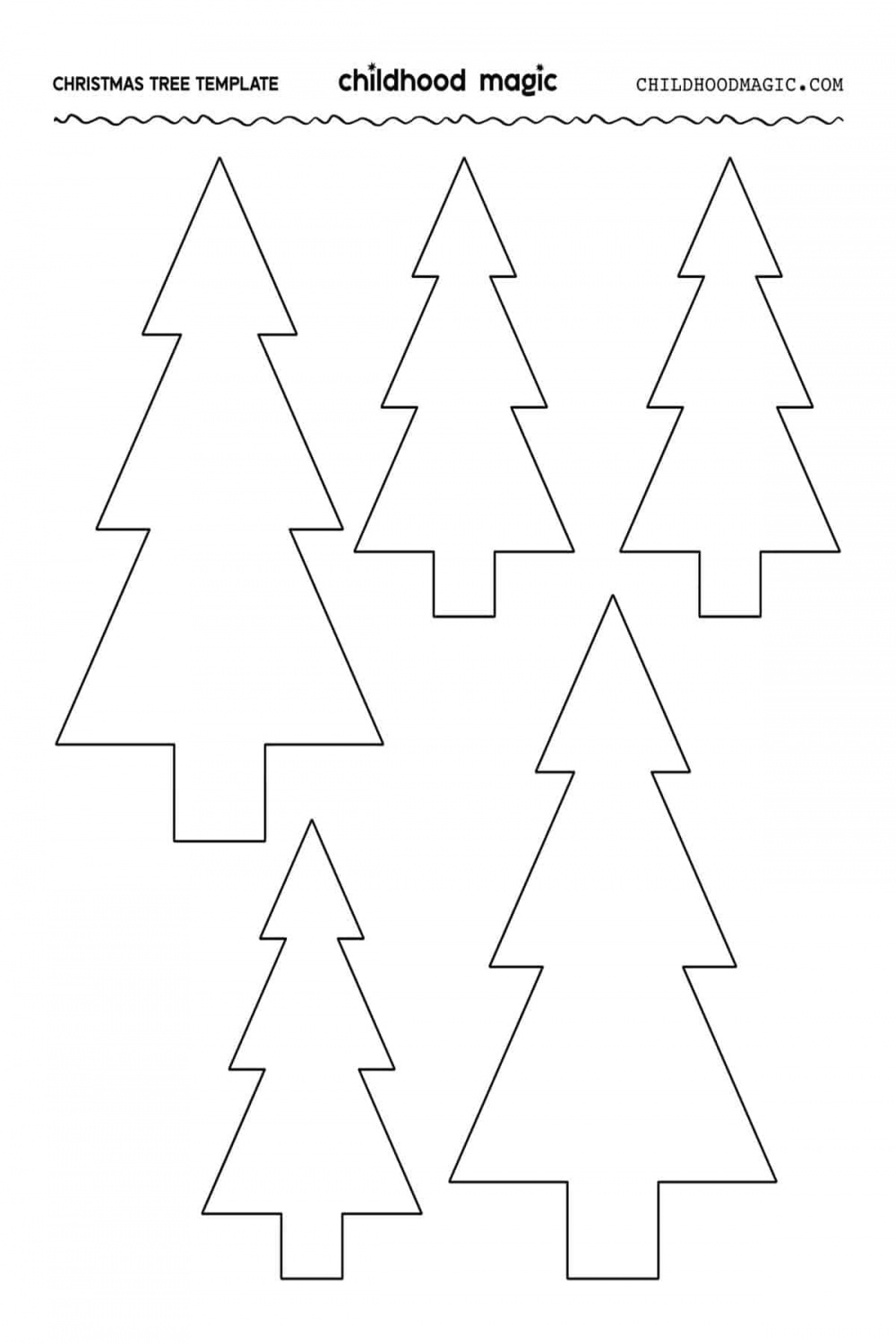 Christmas Tree Template - Free Printables - Childhood Magic