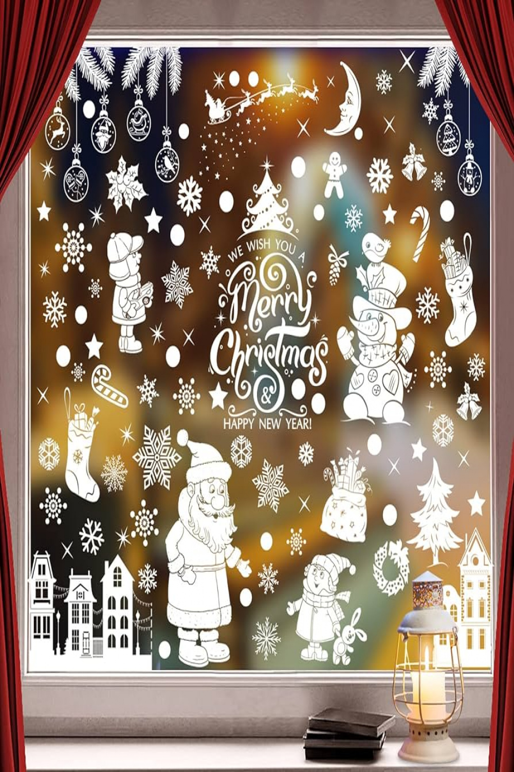 Christmas Window Decorations Self-Adhesive Children, Window