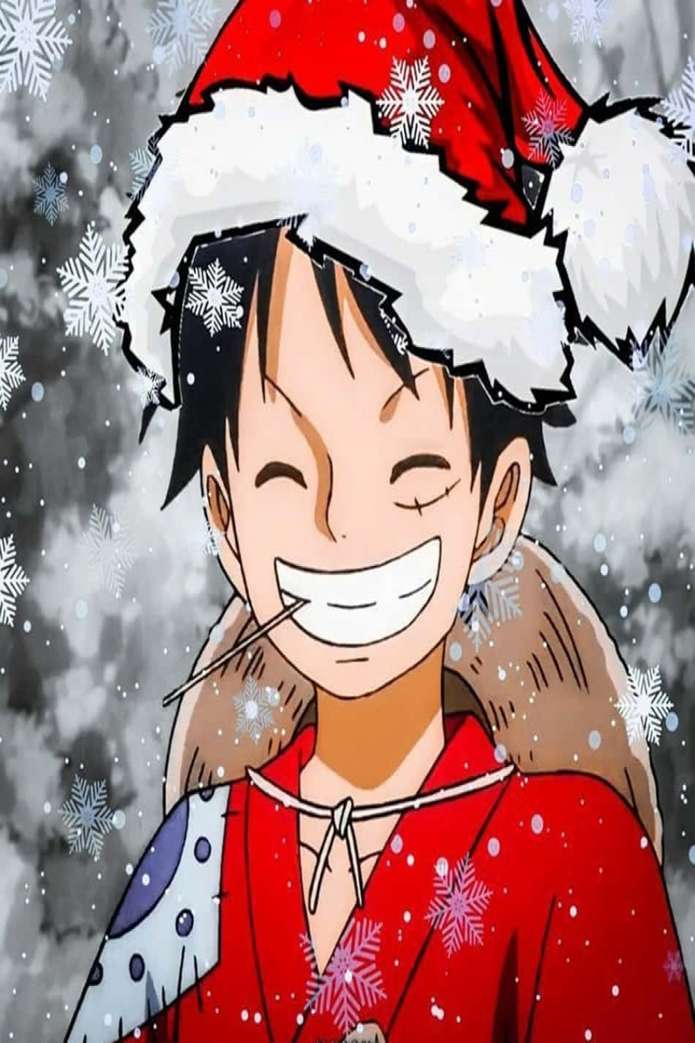 Download Christmas fun with two cheerful anime boys Wallpaper