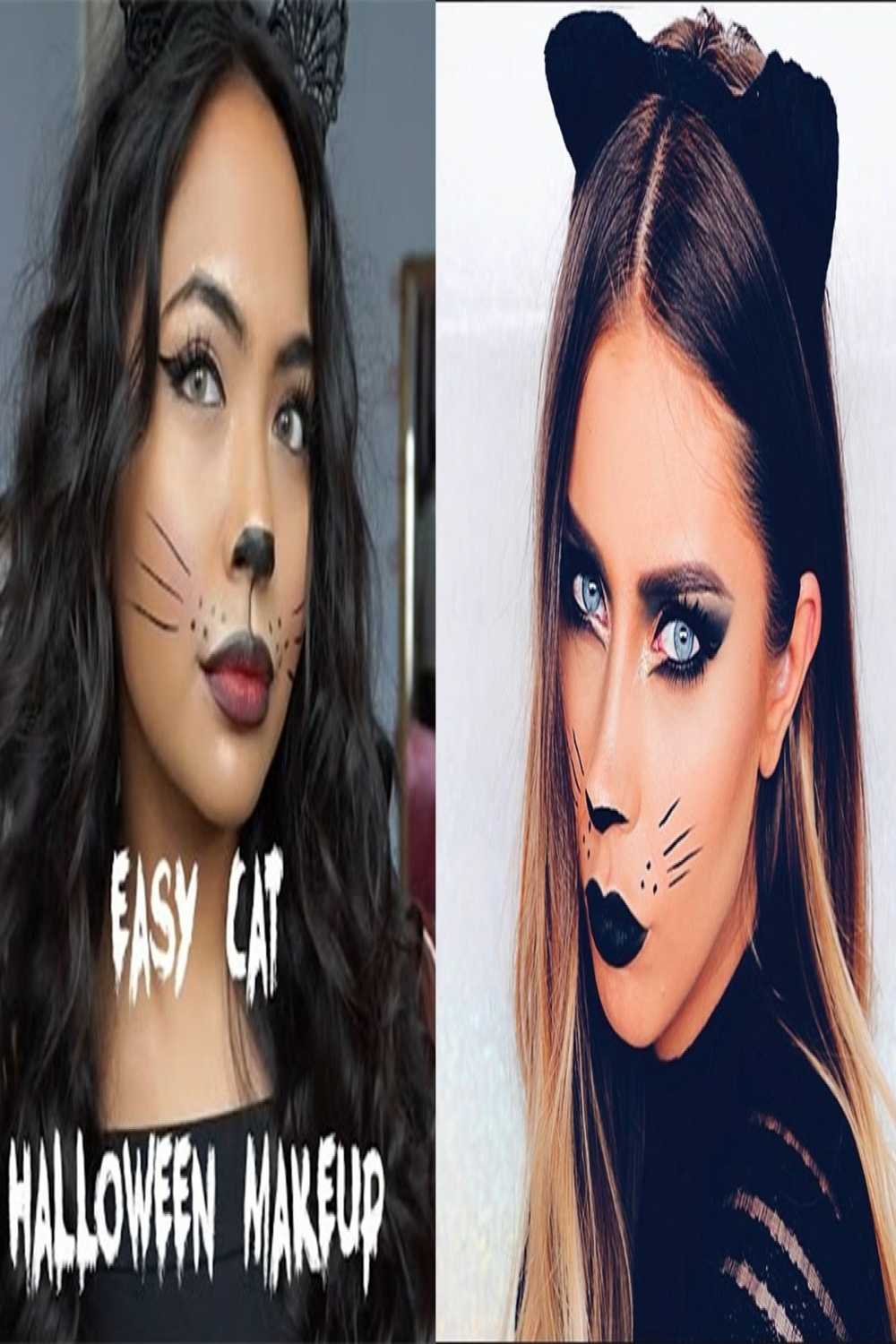 Easy Cat Halloween Makeup Ideas & Tutorials of   Glamour