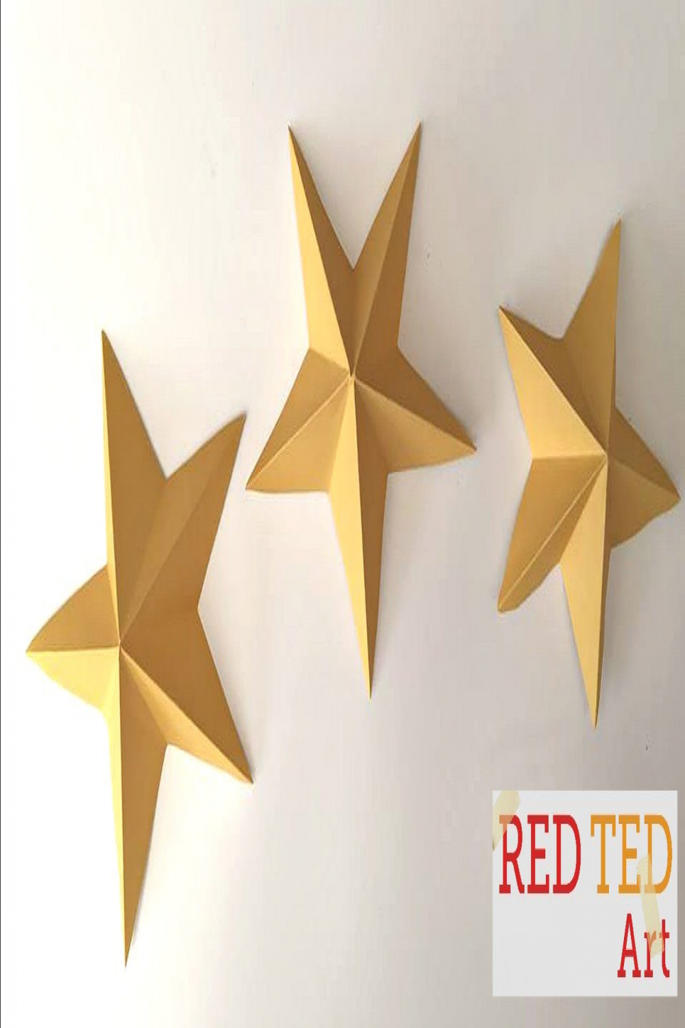 Easy D Paper Stars (Kirigami) - Christmas Crafts, New Year