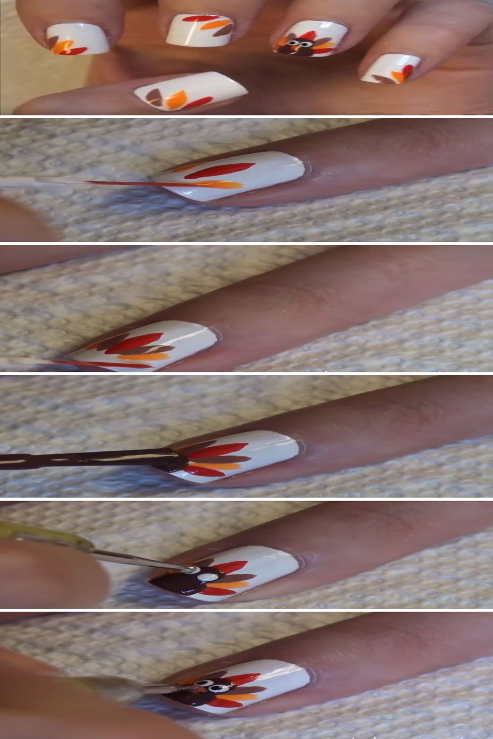 Easy Fall Nail Designs for Short Nails  Thanksgiving nail art