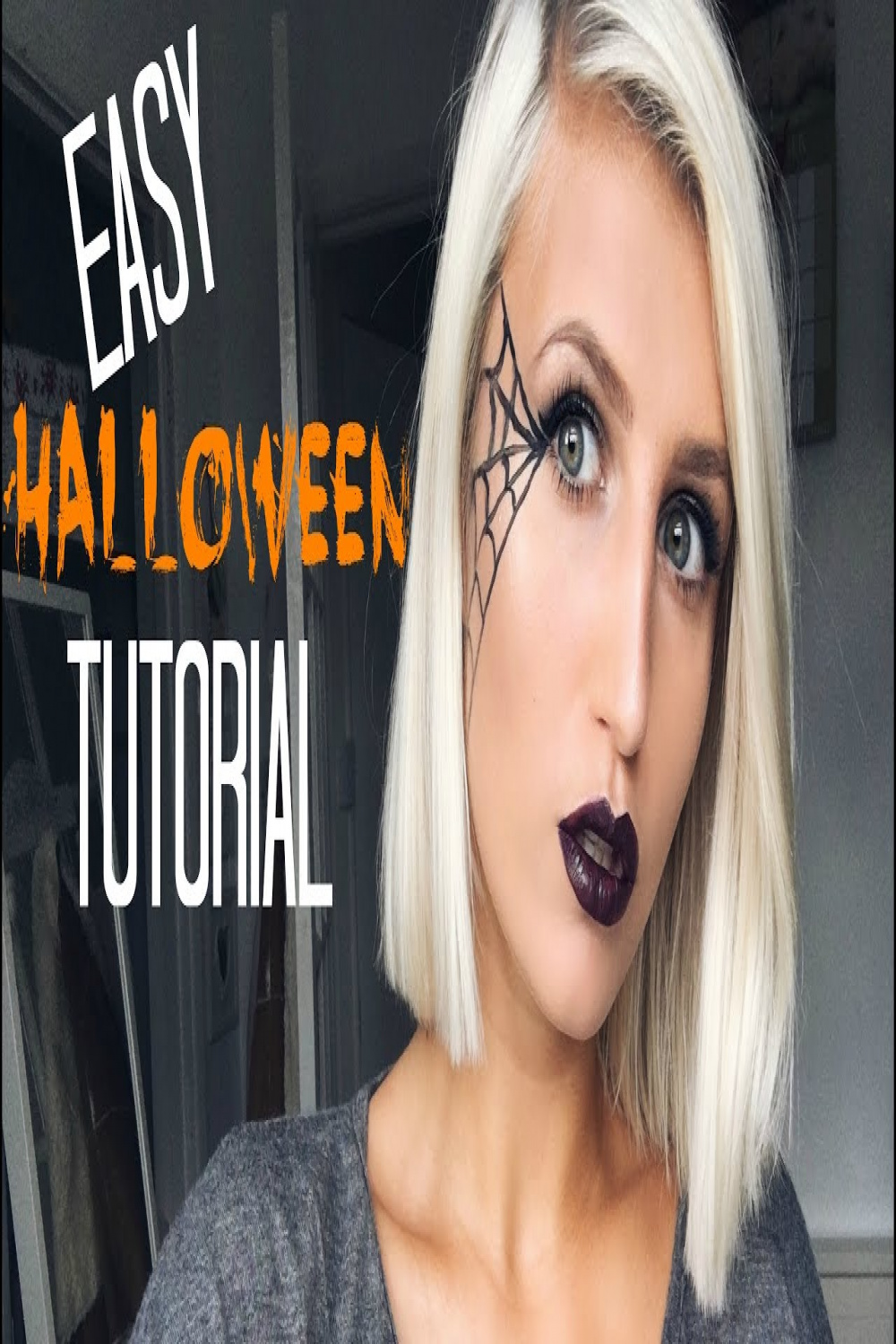 Easy Last Minute HALLOWEEN Makeup Tutorial  SPIDER WEB