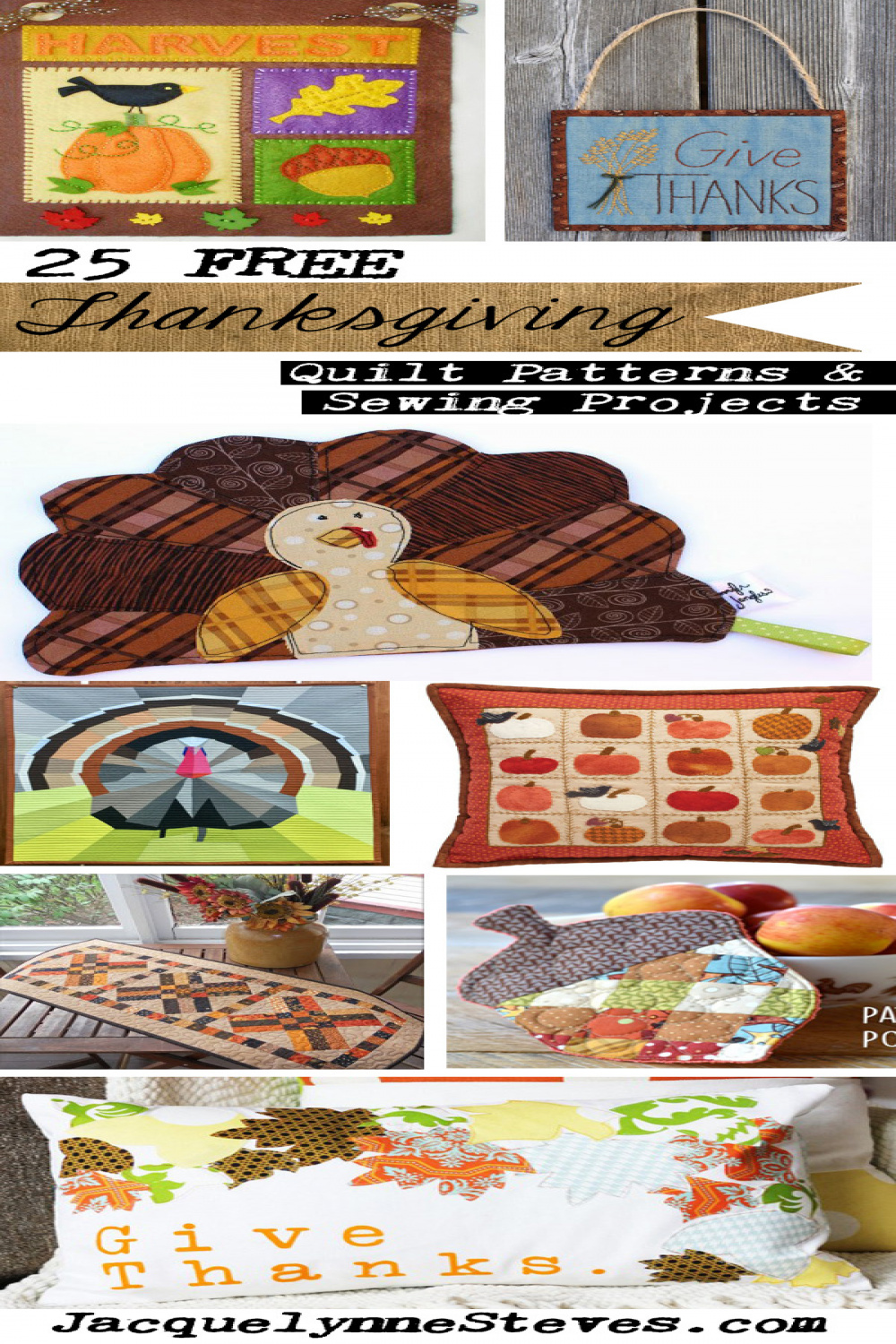 Free Thanksgiving Quilt Patterns & Sewing Projects