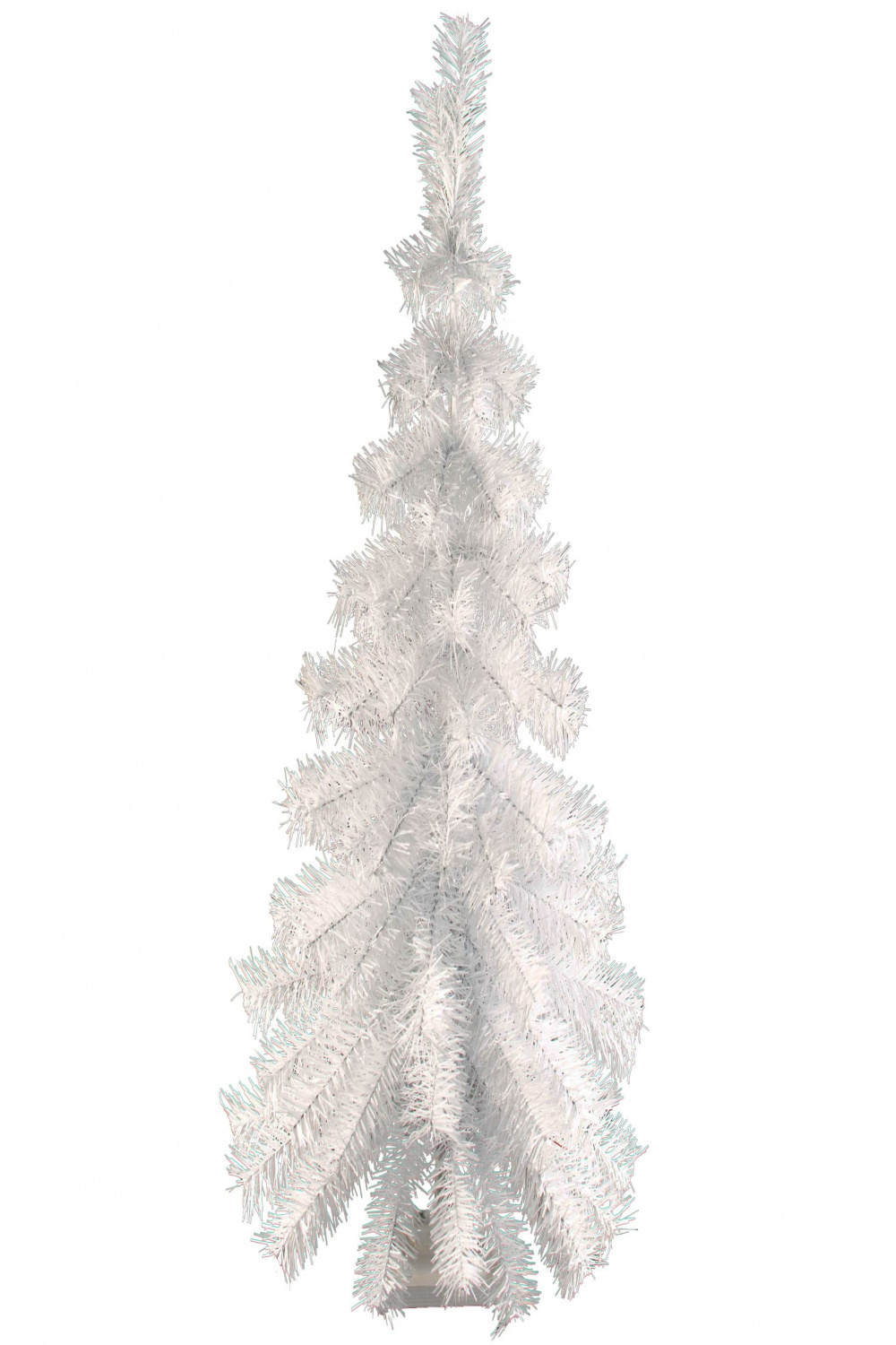 FT White Hanging Wall Christmas Tree Classic White Tinsel Tree Half Cut  Wall Decor 6