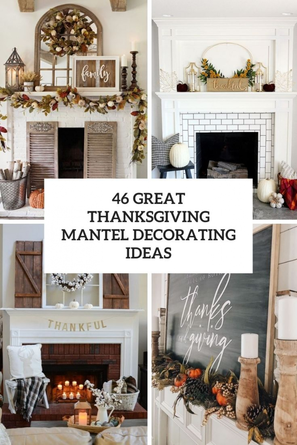 Great Thanksgiving Mantel Decorating Ideas - Shelterness