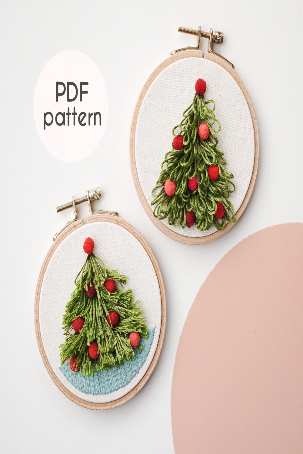 Hand Embroidery Pattern Christmas Tree Embroidery PDF - Etsy