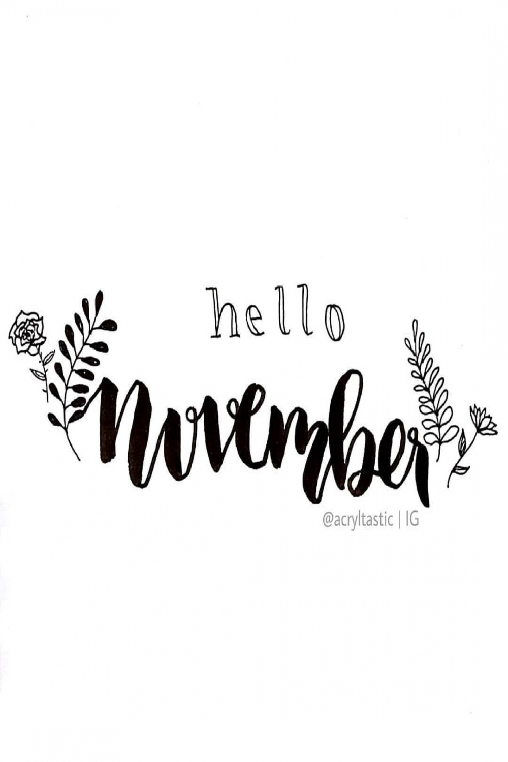 Hello November🦌🌚 - #hellonovember #lettering #handlettering #art