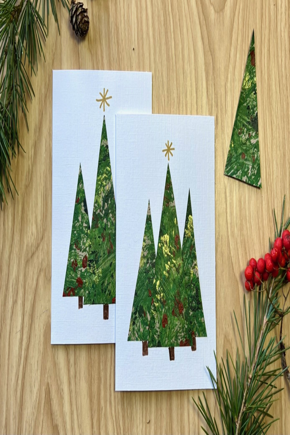 Make nature printed Christmas cards - Mud & Bloom