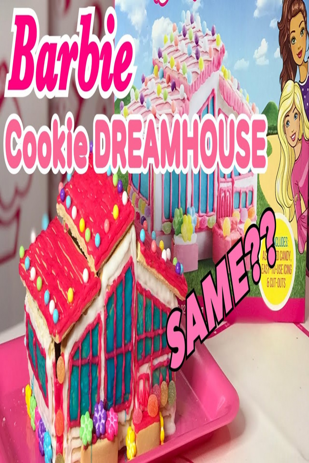 MAKING BARBIE COOKIE DREAM HOUSE! GINGERBREAD HOUSE