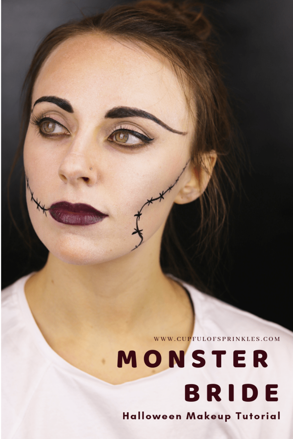 Monster Bride Halloween Makeup Tutorial – Cupful of Sprinkles