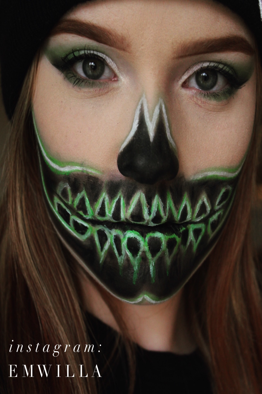 Neon Green Skull Makeup  Halloween makeup easy, Halloween