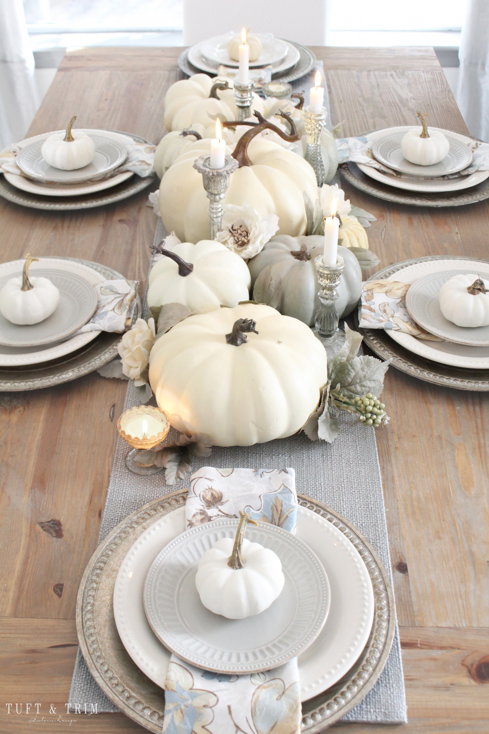 Neutral Thanksgiving Table - Tuft & Trim