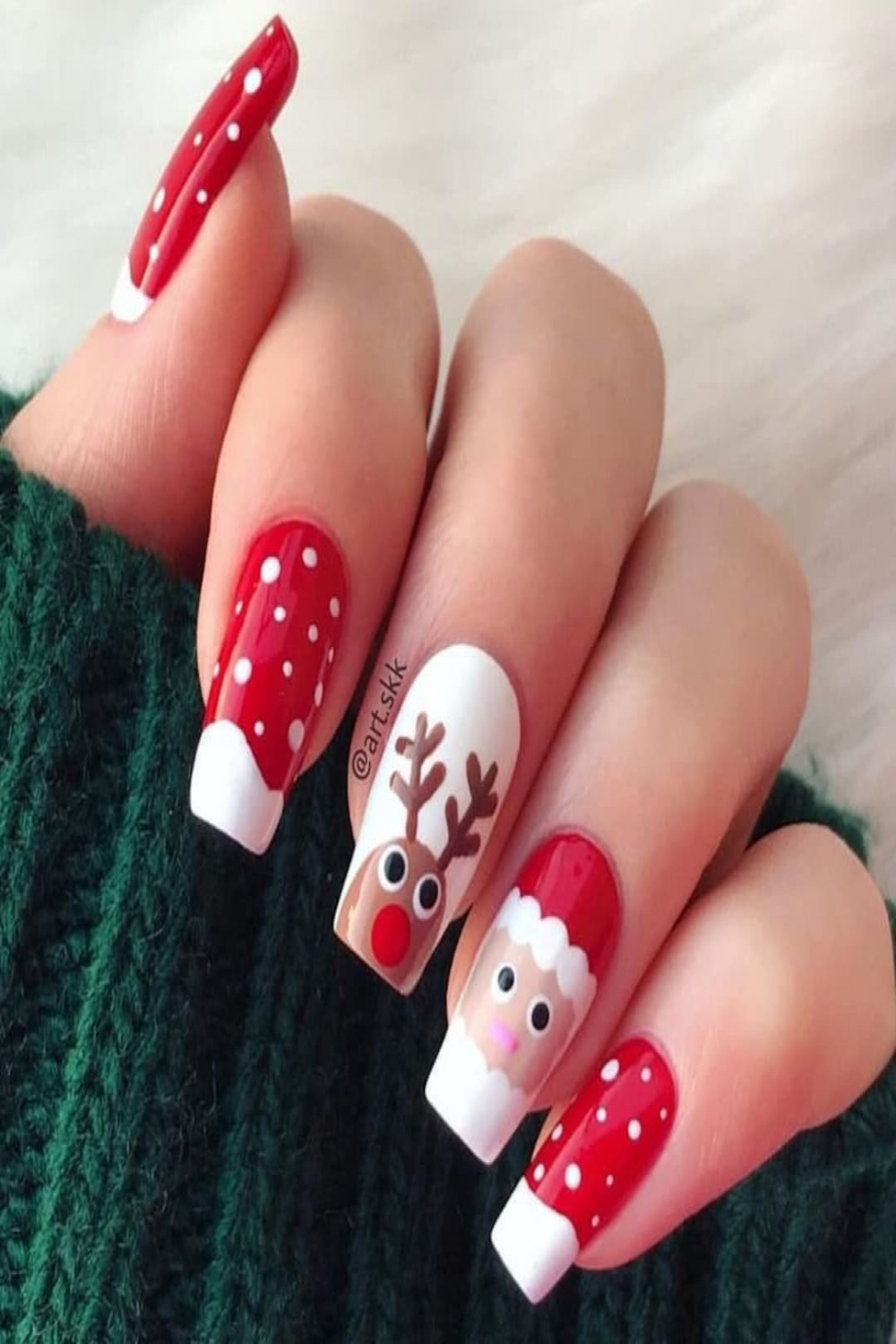 NORTH POLE-Holiday nails-Santa nails-Christmas nails-luxury - Etsy