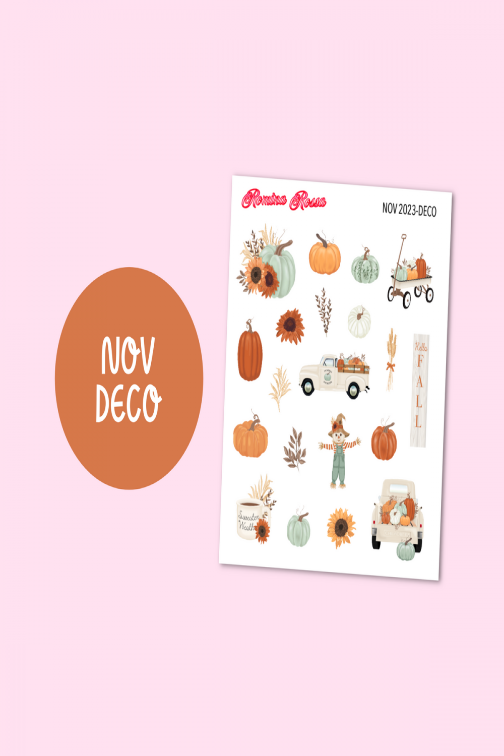 November  Decorative Stickers