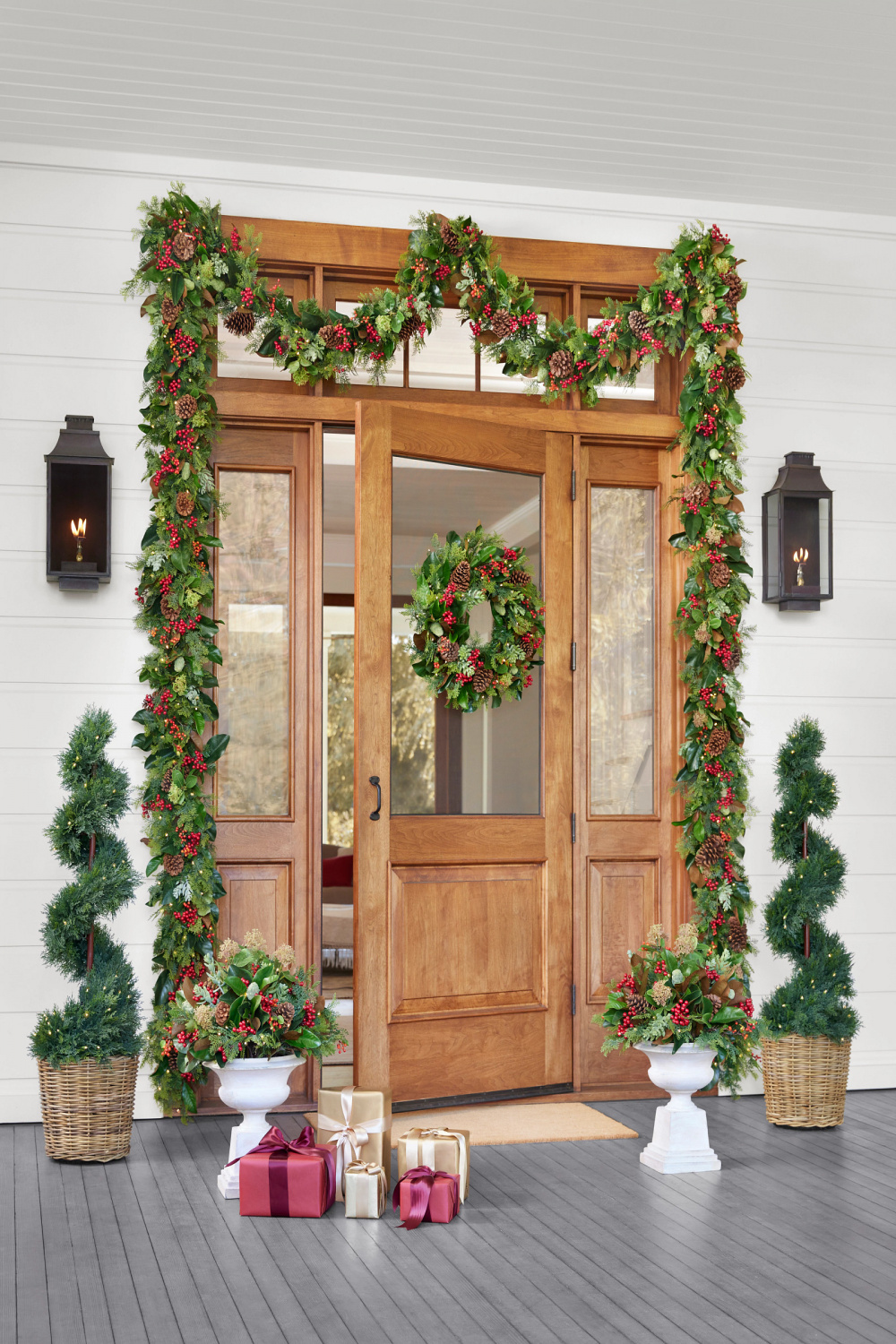 Outdoor Magnolia Ridge Wreaths Garlands Foliage  Balsam Hill®