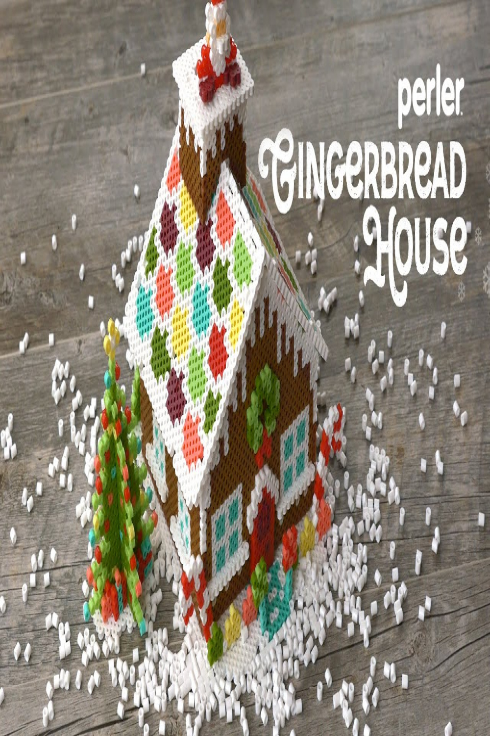 Perler Gingerbread House