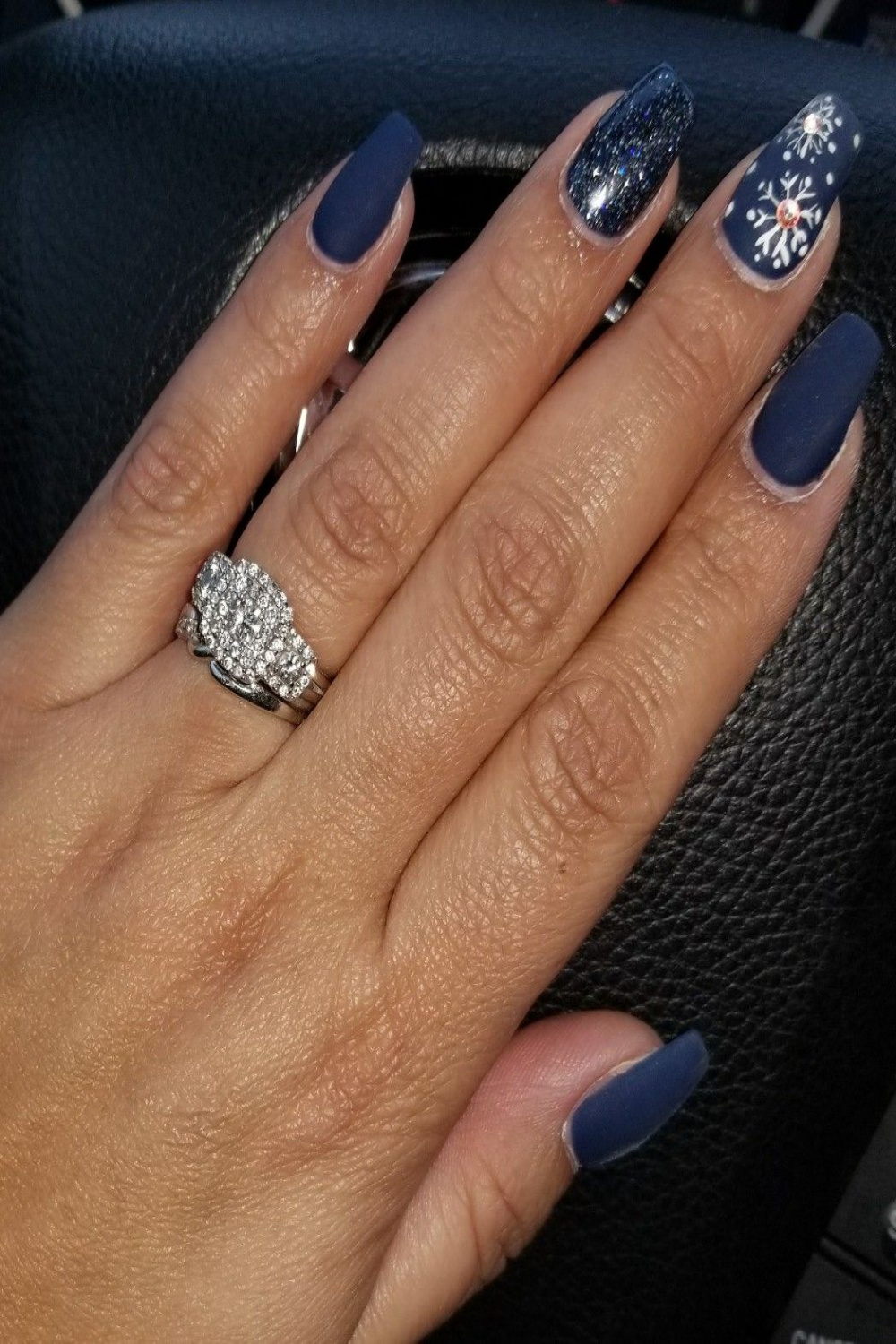 Pin by Kristi Franks on Nails  Hair and nails, Navy blue nails