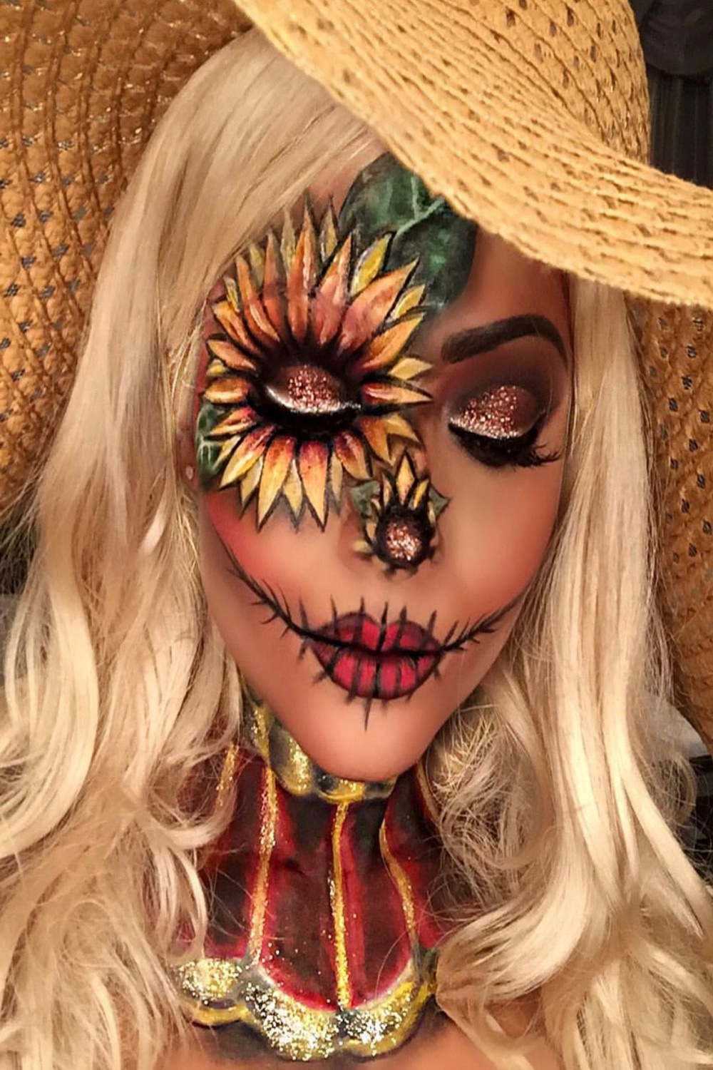 Pin by Naeomi on Maquillaje  Scarecrow halloween makeup