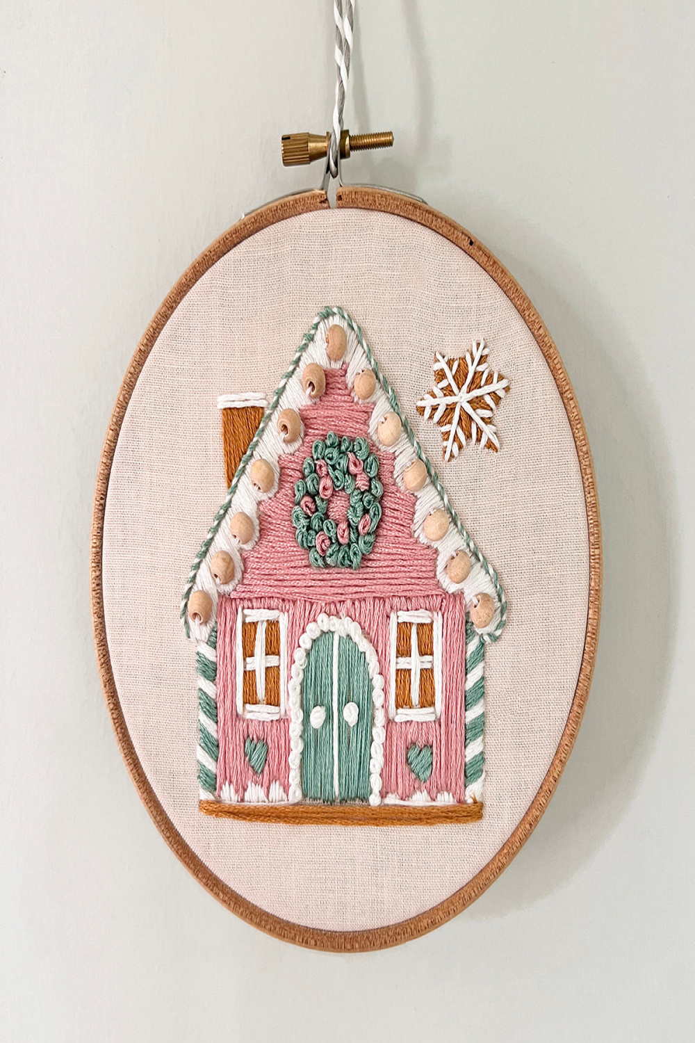 Pink Gingerbread House Embroidery w/Digital Instructions – MakeBox