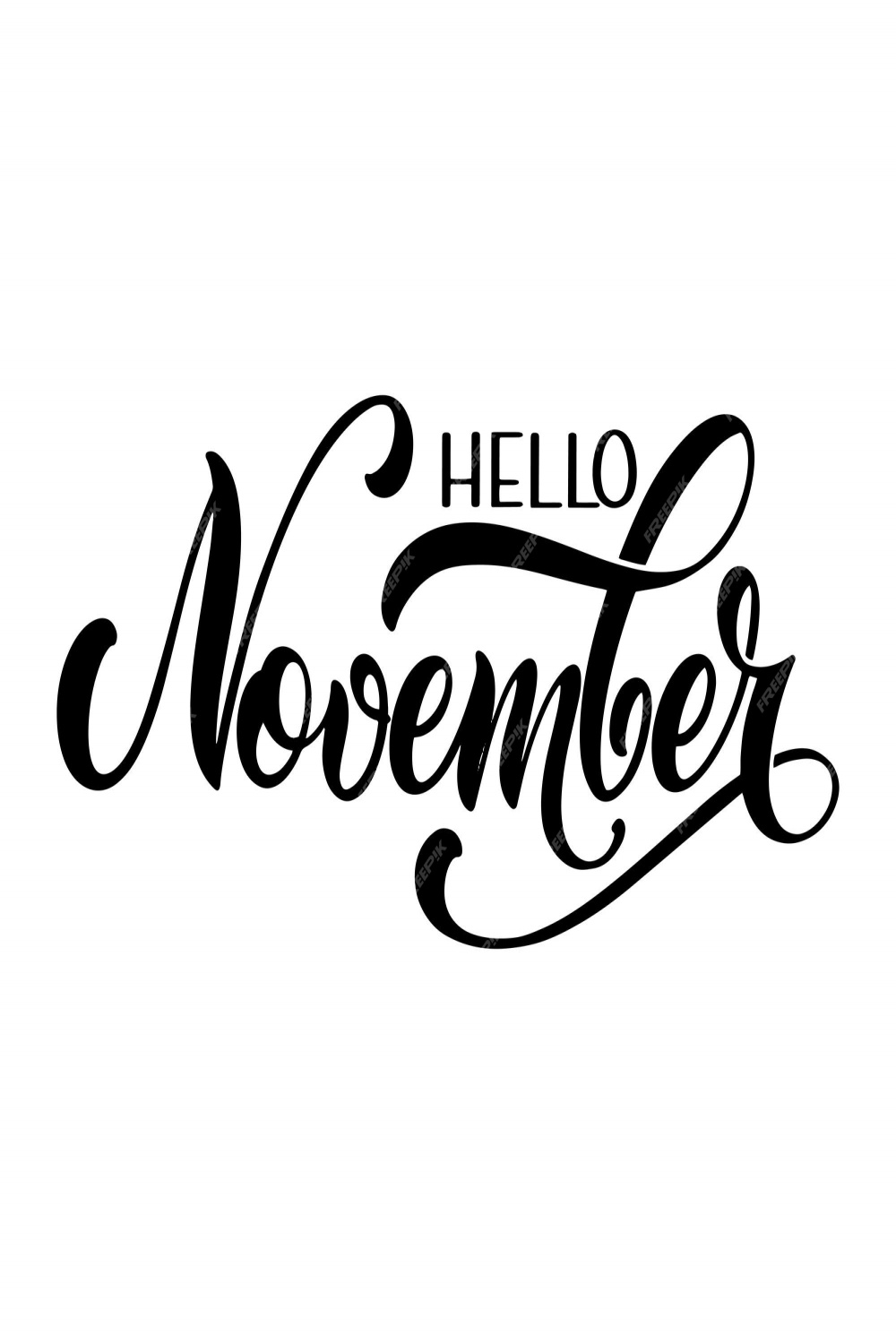 Premium Vector  Hello november lettering