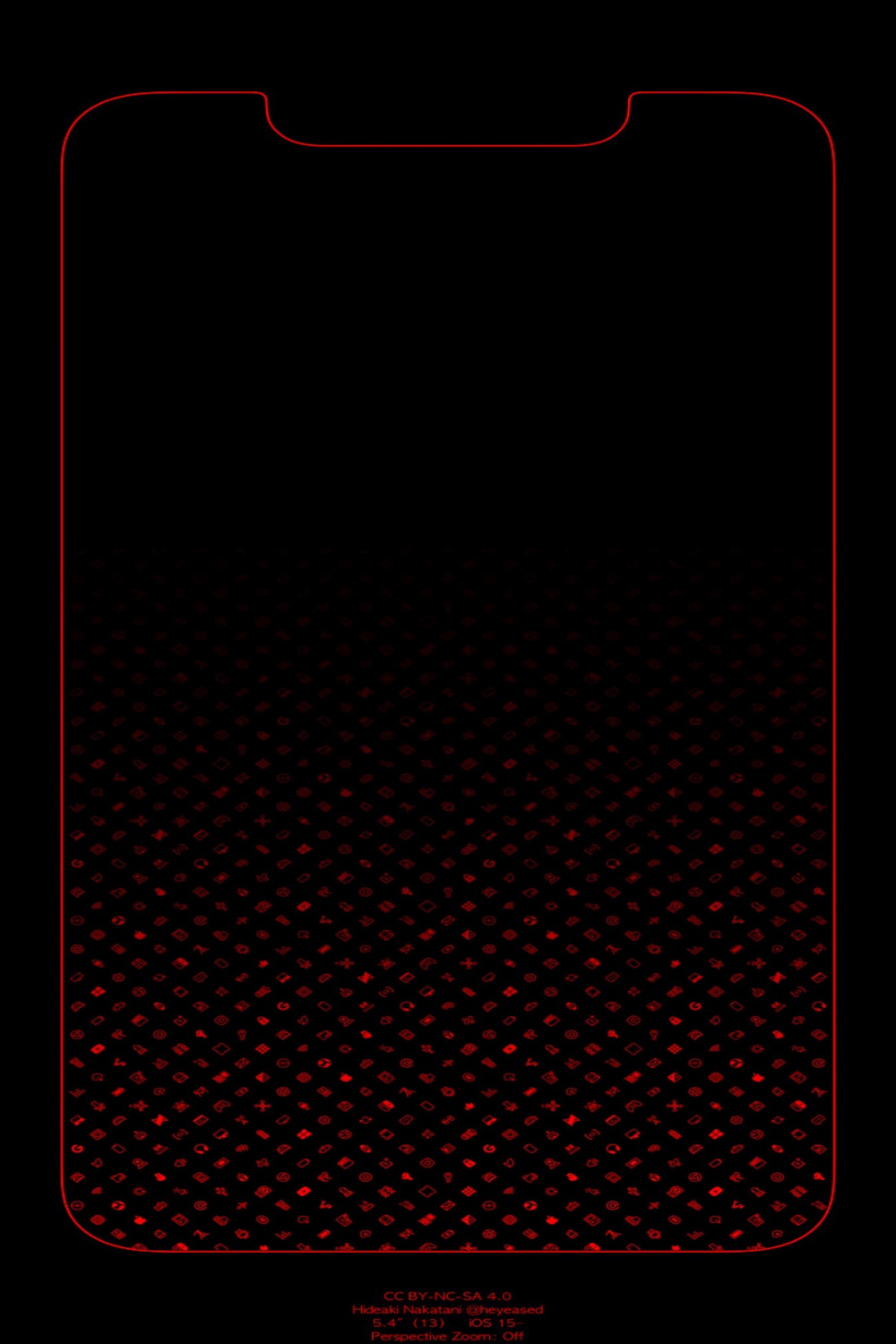 Red border wallpaper for iPhone  Mini