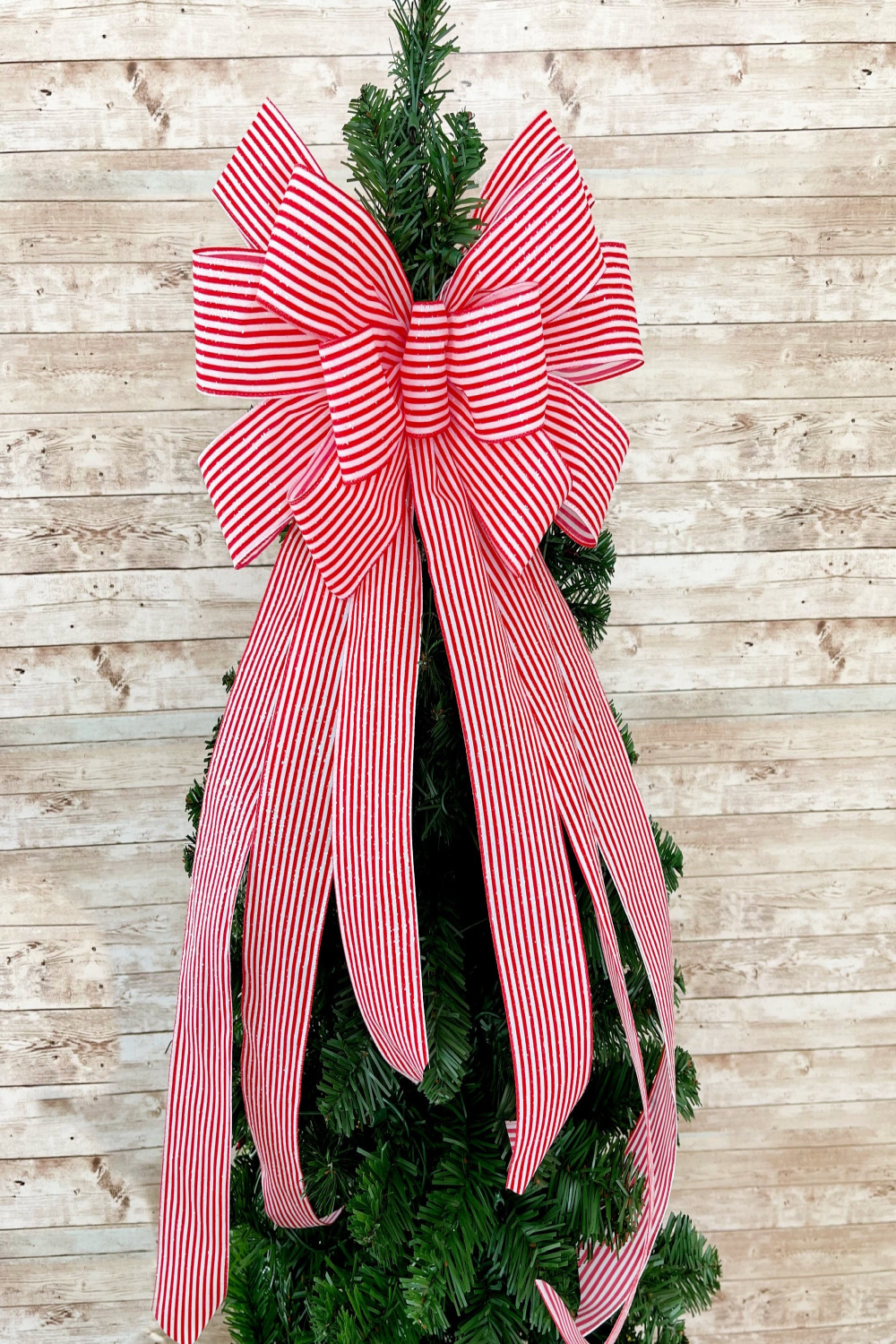 Red Christmas Tree Bow Topper Holiday Tree Topper Bow - Etsy