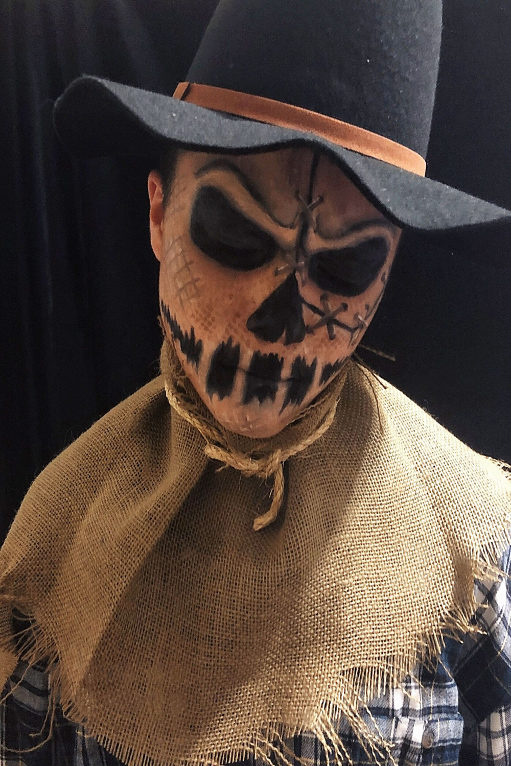 Scary Scarecrow. Halloween Makeup. Halloween Costume