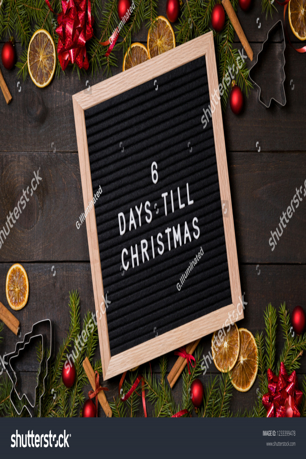 Six Days Till Christmas Images, Stock Photos, D objects