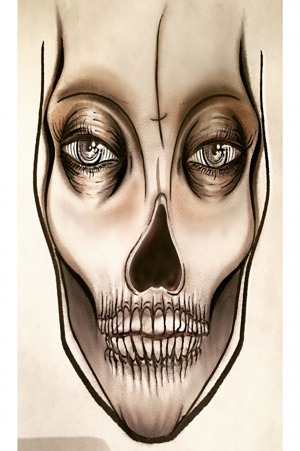 Skull face chart  Makeup face charts, Face art makeup, Makeup charts