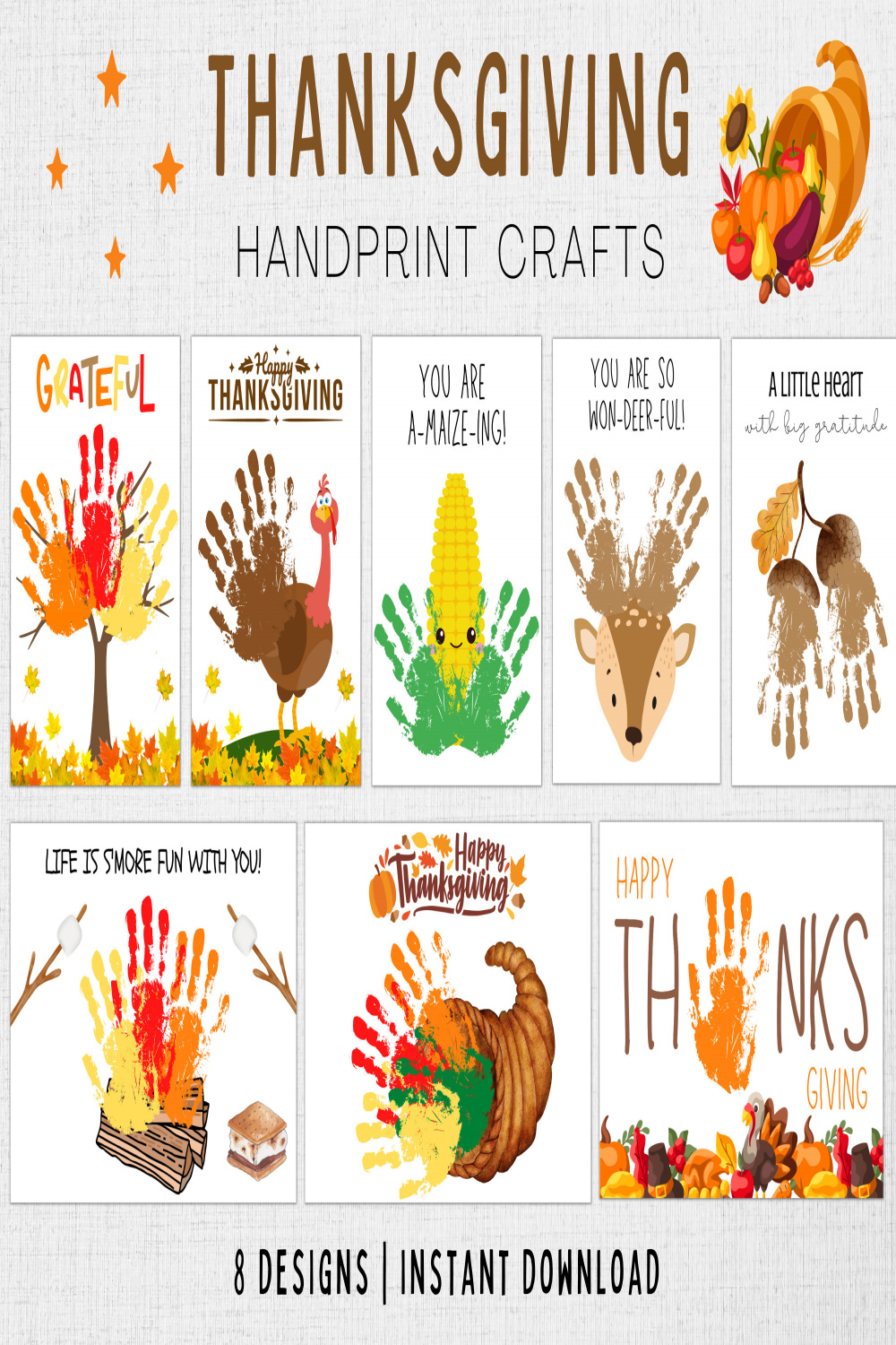 Thanksgiving Handprint Craft Bundle Thanksgiving Preschool - Etsy