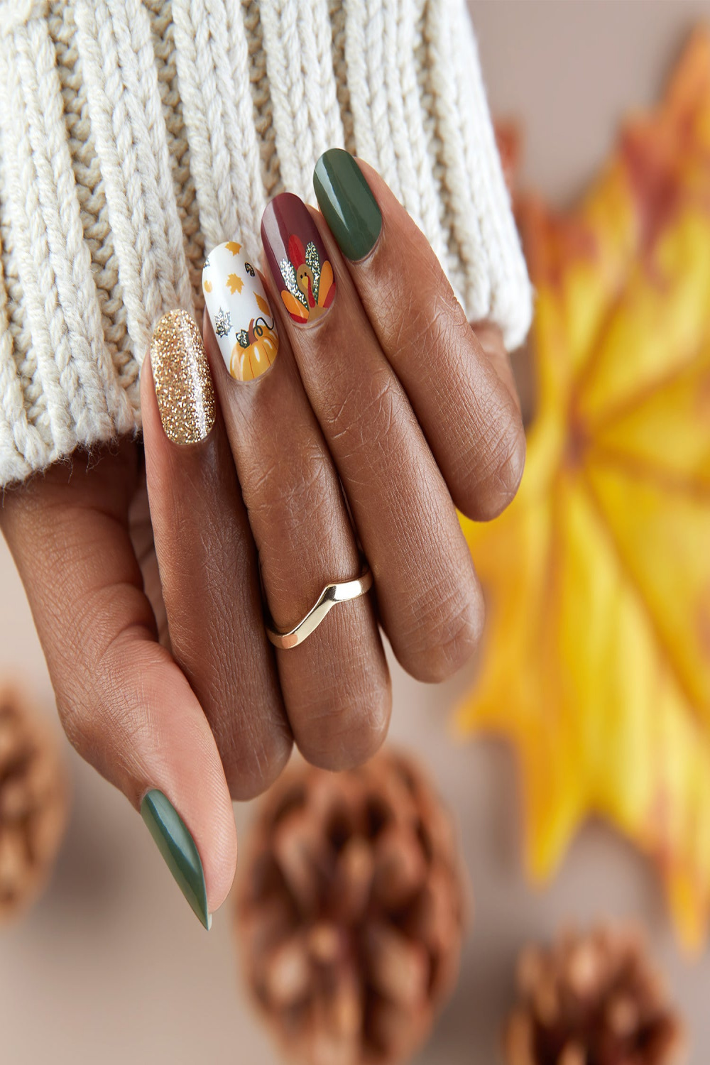 Turkey Trot- Thanksgiving Nails - Dashing Diva – Dashing Diva