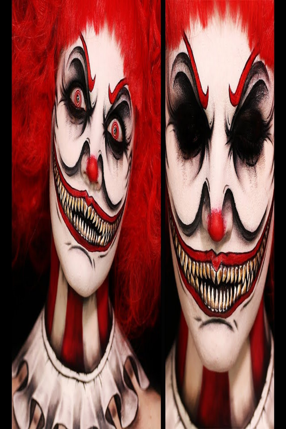 TWISTED CLOWN  Creepy Halloween Makeup Tutorial  Creepy halloween makeup,  Scary clown makeup, Halloween makeup