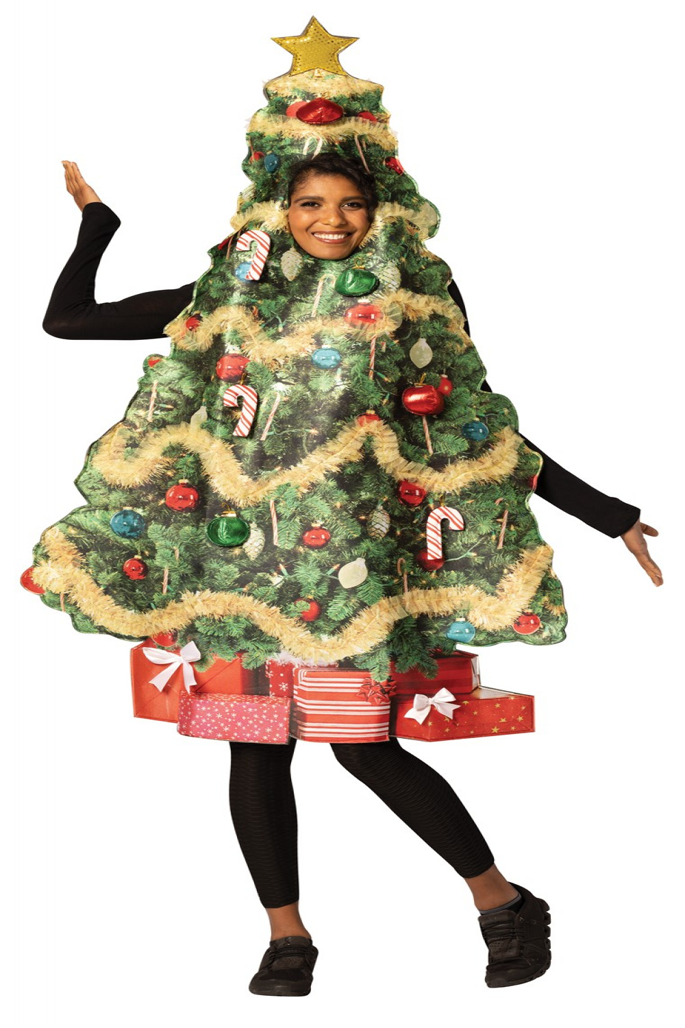 Ultimate Retro Christmas Tree Halloween Costume, Adult One Size