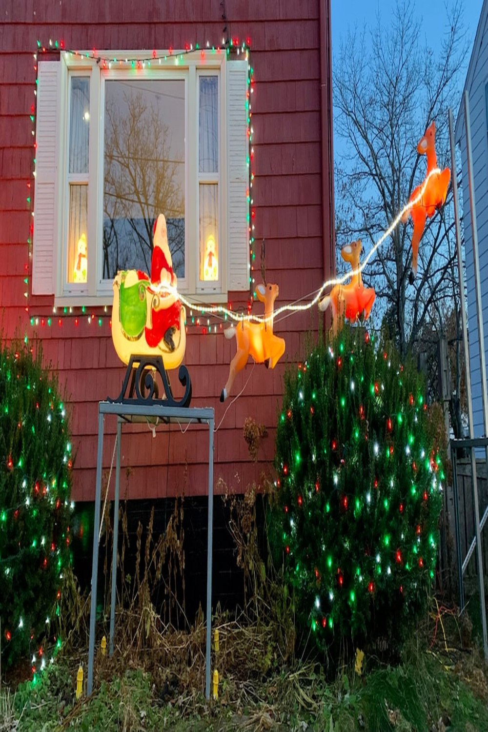 Vintage plastic Christmas lawn decorations go from tacky to trendy