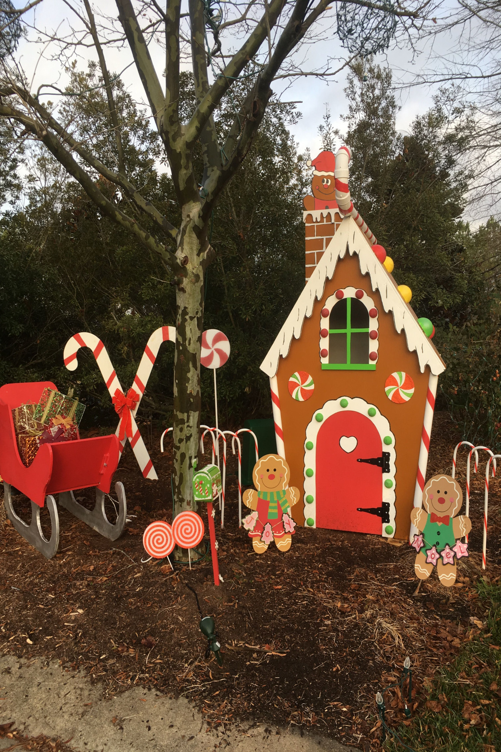 Wooden Gingerbread house (life sized)  Christmas yard decorations