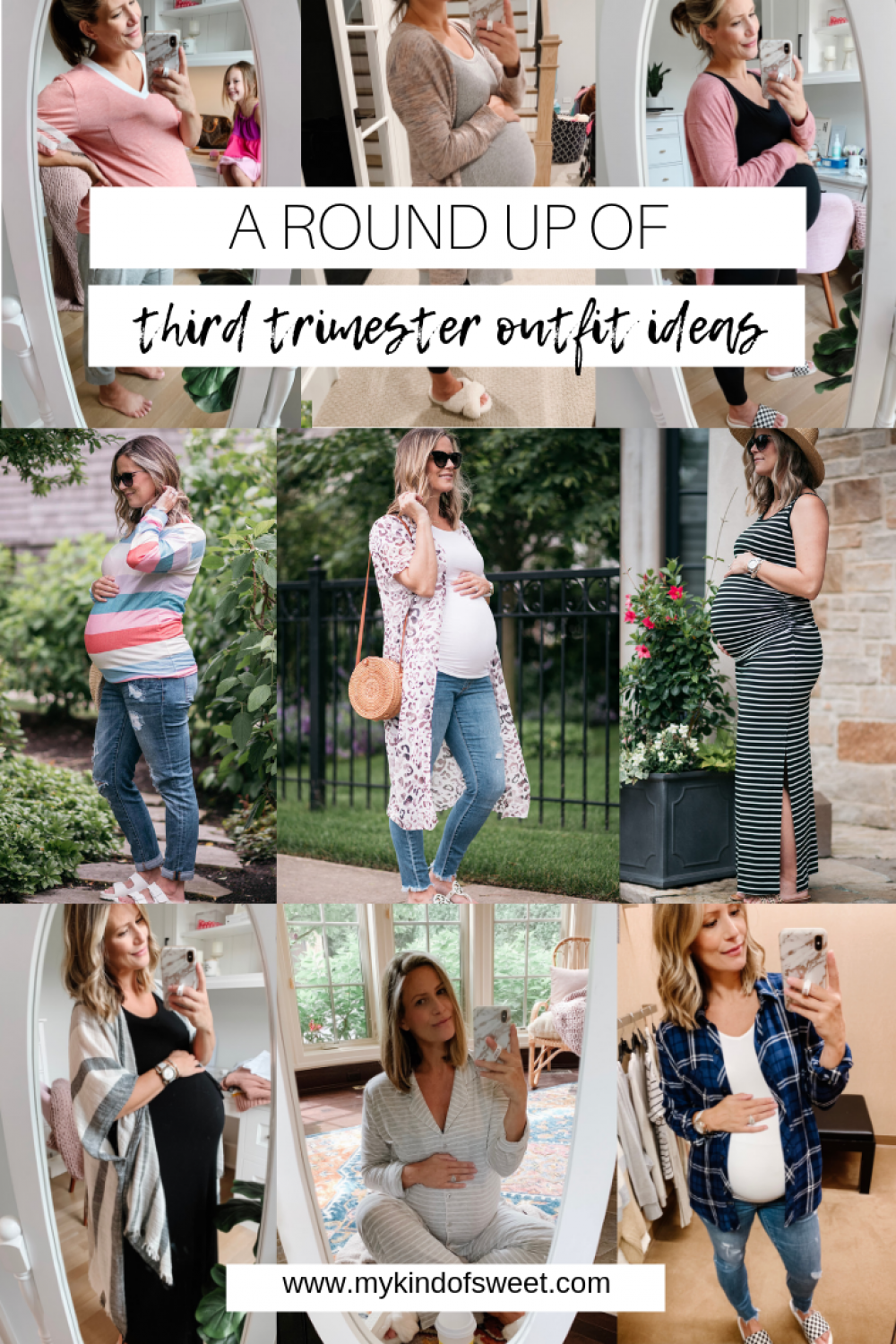 A Round Up Of Third Trimester Outfit Ideas - My Kind of Sweet