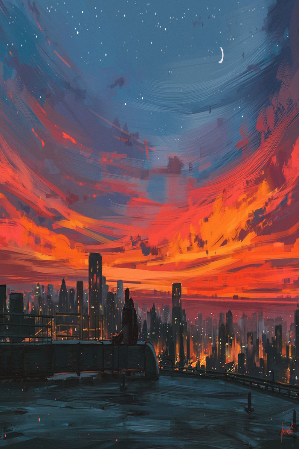 Aesthetic Sunset Anime Wallpaper HD  Computer wallpaper desktop