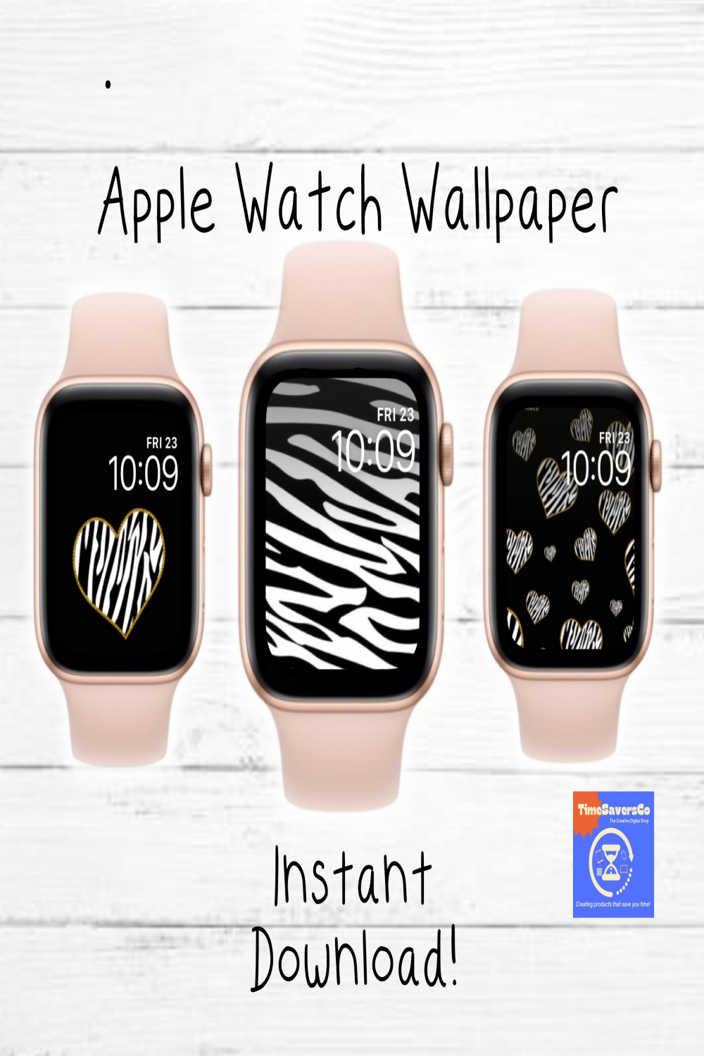 Animal Print Apple Watch Wallpaper er Set Zebra Apple Watch - Etsy