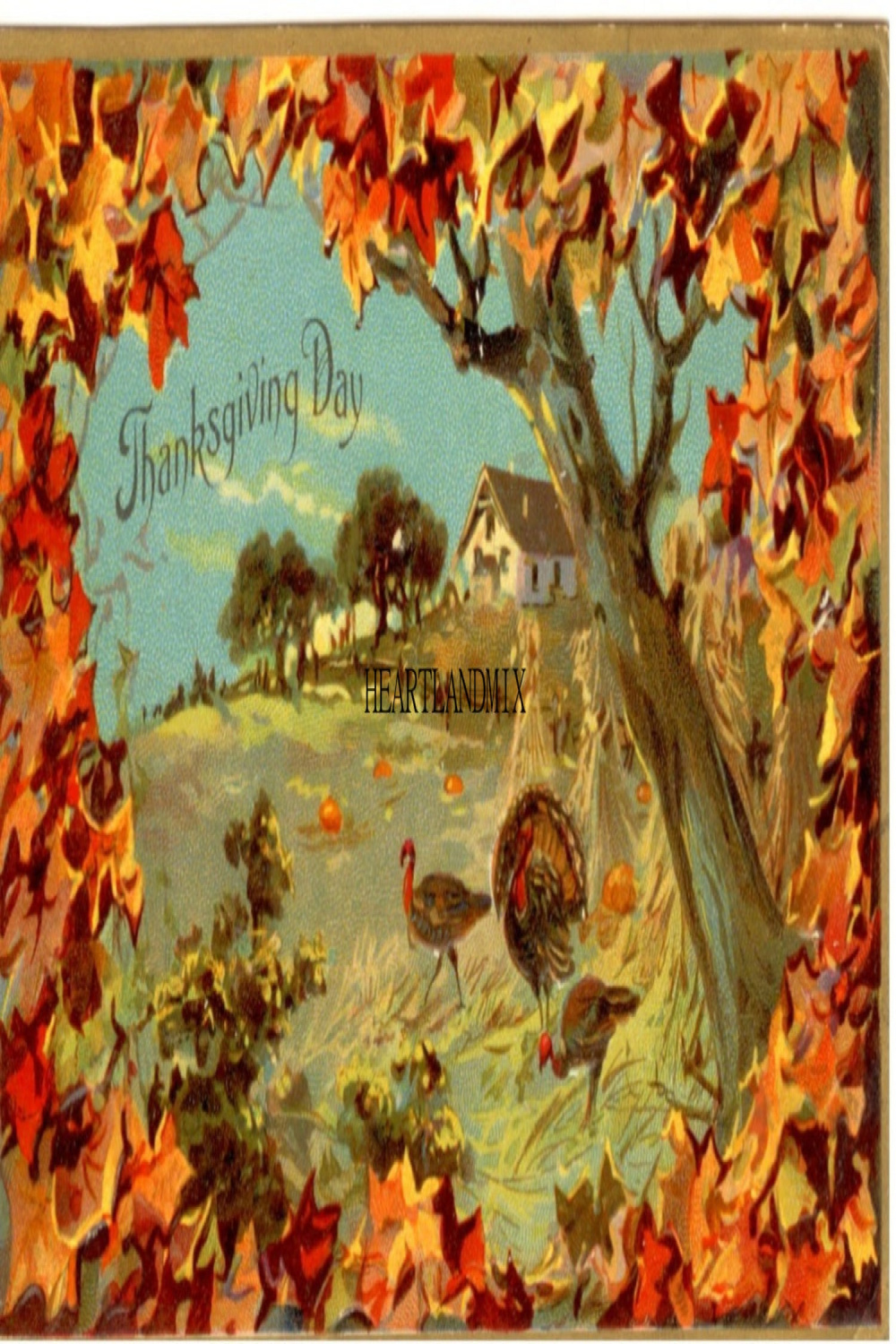 Antik Vintage Thanksgiving Türkei Digital download druckbare - Etsy