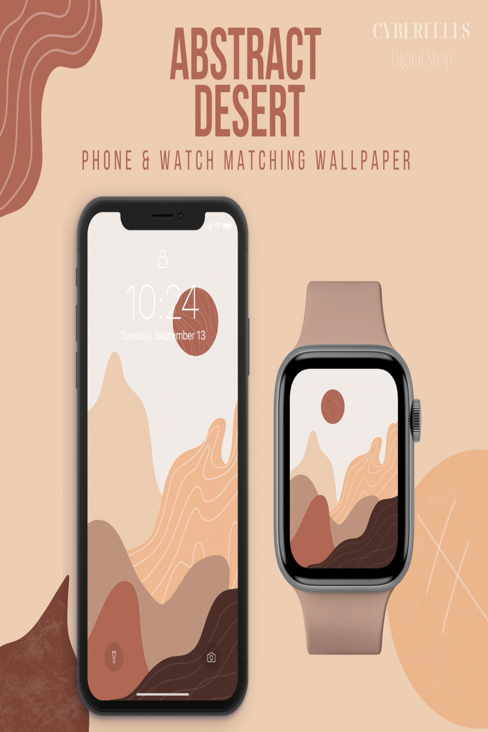 Apple Watch Wallpaper abstrakte Wüste iPhone Wallpaper - Etsy