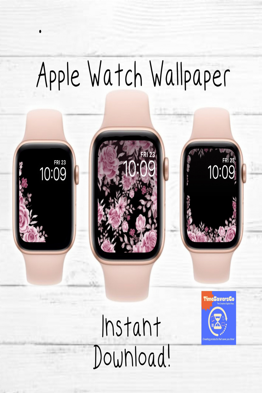 Apple Watch Wallpaper, Blumen Tapete, Apple Watch Gesicht, Set von