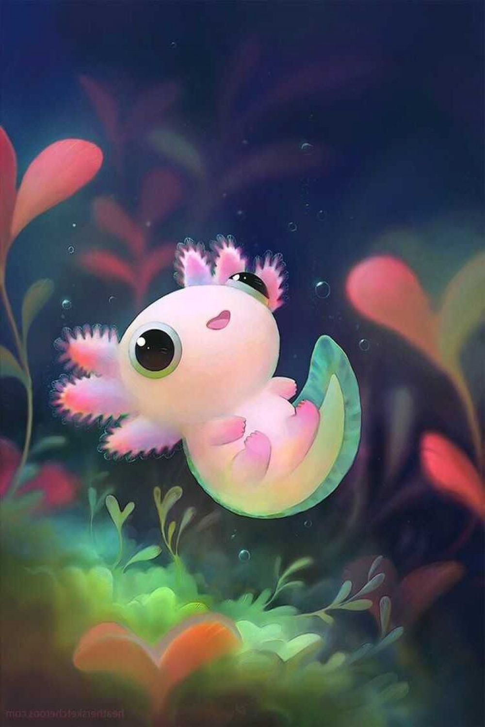 Axolotl Wallpaper  Wallpaper, Axolotl, Cute wallpapers