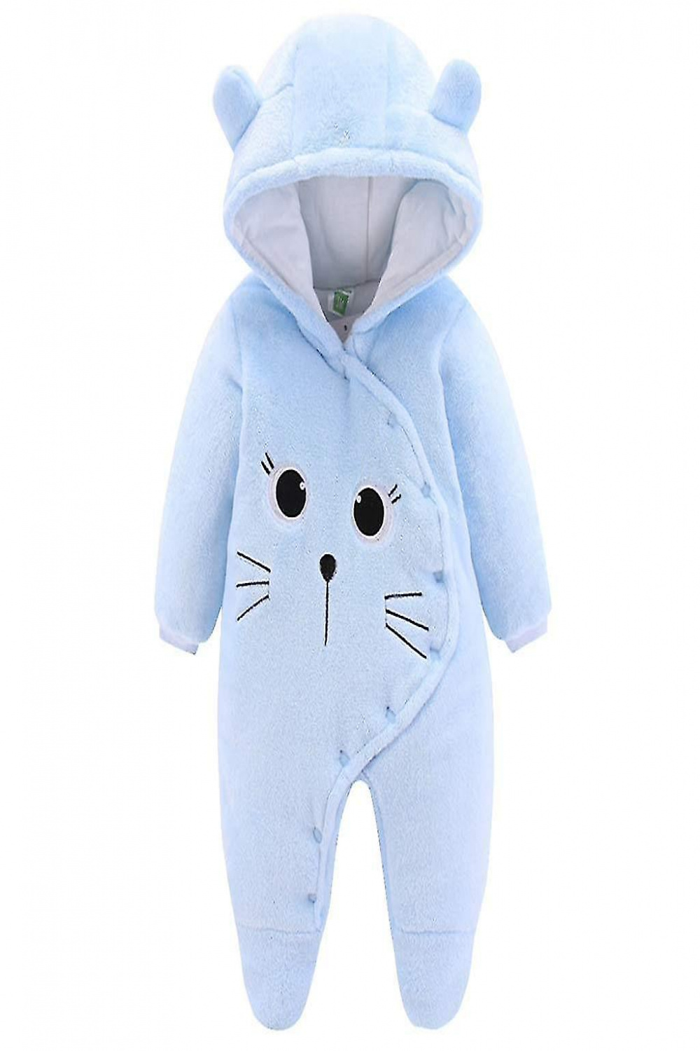 Baby Winter Fleece Jumpsuit Hooded Girls Boys Snowsuits Warm